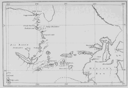 MAP OF PART OF NORTH AMERICA
Showing General Course of Hearne's Third Journey
From the Second Map of Mr. Pennant's "Arctic Zoology," 1787