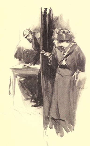 Once inside he made without hesitation for the table, picked
up the box of cigarettes and thrust it into his pocket.