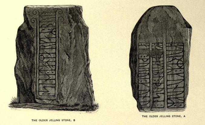 THE OLDER JELLING STONE, A&mdash;THE OLDER JELLING STONE, B