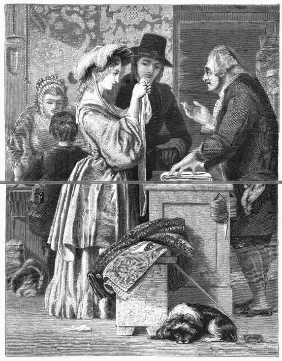 Choosing the Wedding Gown. By MULREADY, A.D. 1846.

In the Sheepshanks Gallery in the South Kensington Museum.