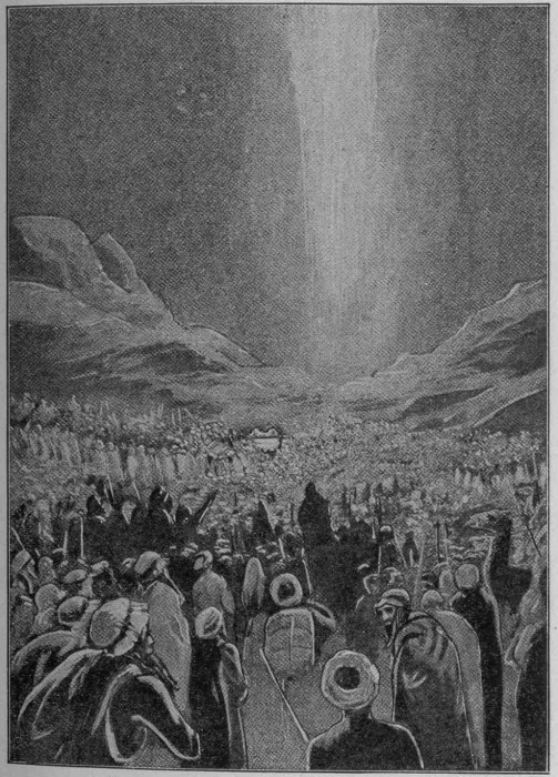 The appearance of fire at
night.