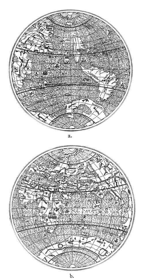 Globe of
Johann Sch&ouml;ner in Hemispheres, 1515.