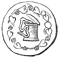 Fig. 24.&mdash;Serpent and Ark (from a Greek coin).