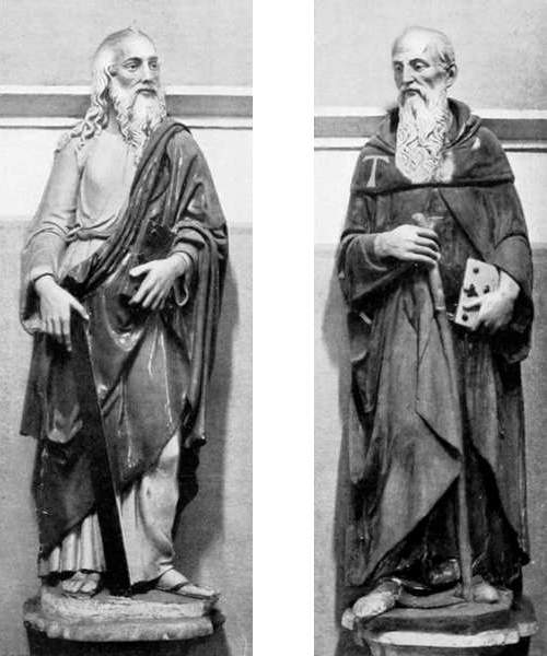 BARGA — CHIESA DI S. FRANCESCO O DEI CAPPUCCINI.
S. ANDREA. — S. ANTONIO. (BOTTEGA DI GIOV. DELLA ROBBIA).
(Fot. Alinari).