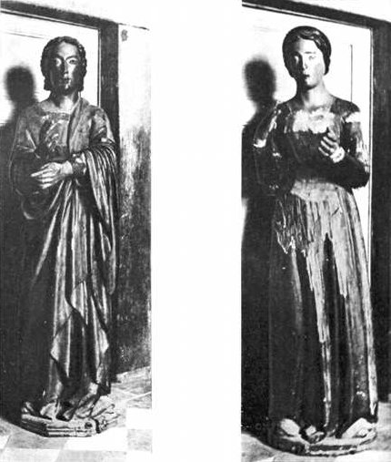 BENABBIO — CHIESA DELL'ASSUNTA.
STATUA IN LEGNO DELL'ARCANGELO GABRIELE (SEC. XIV) — STATUA IN LEGNO DELLA VERGINE (SEC. XIV).