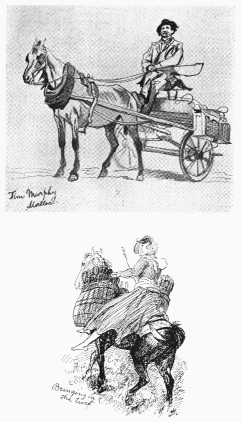 In Western Ireland.
A “Jarvey” and “Biddy.”