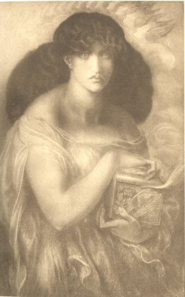 Pandora.  Crayon by D. G. Rossetti at &lsquo;The Pines&rsquo;