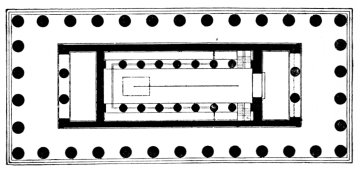 Fig. 156.&mdash;Plan of the Temple of Zeus at Olympia.