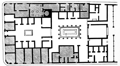 Fig. 291.&mdash;Plan of the House of Pansa in Pompeii.