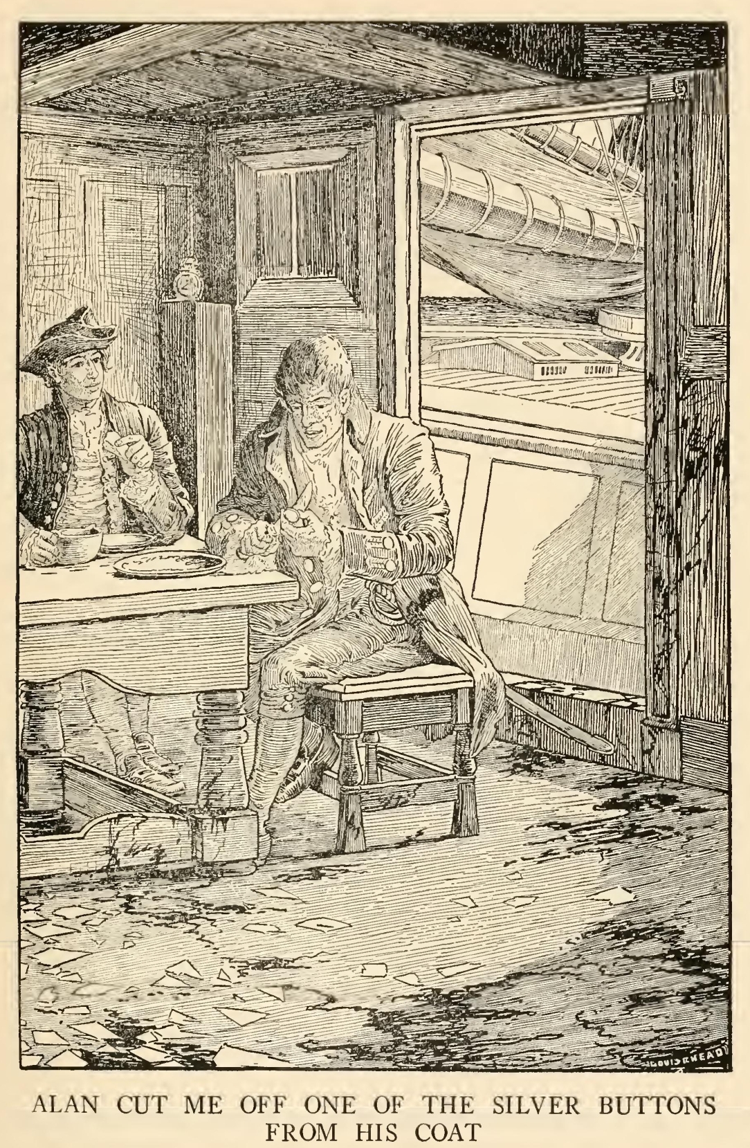 Alan cut me off one of the
silver buttons from his coat