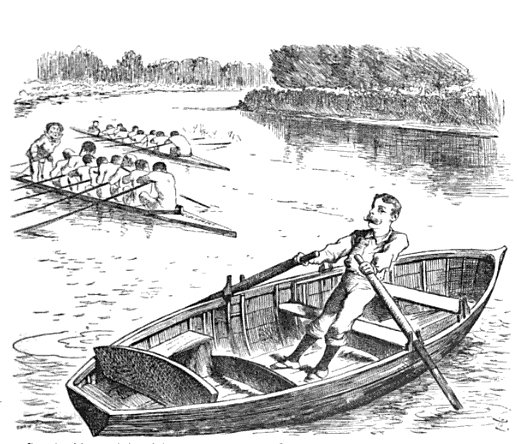Reproduced by permission of the proprietors of ‘Punch.‘

ATHWART THE COURSE.

R-nd-lph Ch-rch-ll. (an aggravating Boy): ‘In the way again! ’ooray!!’

Punch, July 7, 1883.