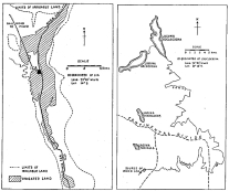 Fig. 67&mdash;Irrigated and irrigable land in the Ica Valley
of the coastal desert of Peru.