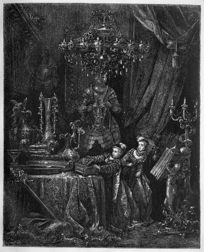 Die Freundinnen bestaunen die Sch&auml;tze