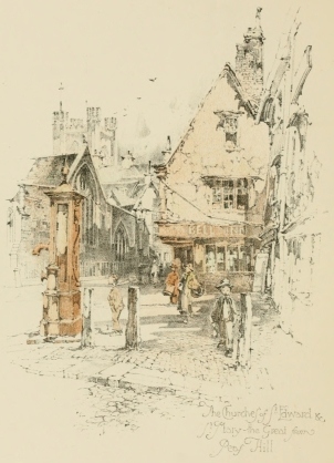 The Churches of S. Edward & St. Mary&mdash;the Great from Peas Hill