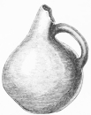 No. 166. Pretty Terra-cotta jug, with the neck bent back
(7 M.).
