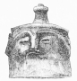 No. 74. Vase Cover with a human face. From the Trojan
Stratum (8 M.).