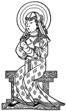 Hariti (painting from Chinese Turkestan, 6th Cent^y.
A.D.)

after Foucher