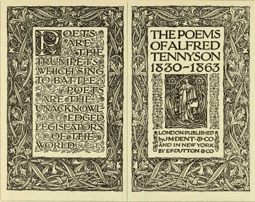 TITLE-PAGE OPENING OF THE POETRY SECTION OF “EVERYMAN'S
LIBRARY” DESIGNED BY REGINALD L. KNOWLES FOR MESSRS. J. M. DENT AND
SONS LTD.