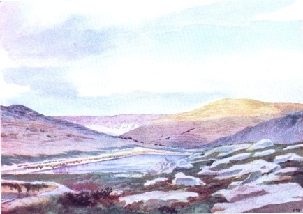 SOLOMON’S POOLS, NEAR JERUSALEM, LOOKING TOWARDS DEAD SEA

Shows the central one of three reservoirs which are built one below the
other on a slope inclining towards valley of the Dead Sea.

Measurements of Solomon’s Pools:&mdash;Upper one, 380 ft. by 236 ft., 25 ft.
deep; middle one, 423 ft. by 250 ft., 39 ft. deep; lower one, 582 ft. by
207 ft., 50 ft. deep.