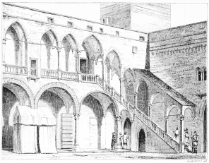 13.&mdash;COURT-YARD OF THE PALAZZO SCALIGERI, VERONA. Page
104.