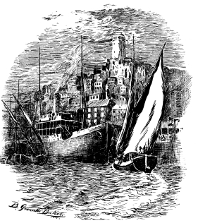 The Tower of Galata.

Galata’s proud Tower comes into view, and right at its feet the Golden
Horn, all life and bustle and glittering harmonies of colour.