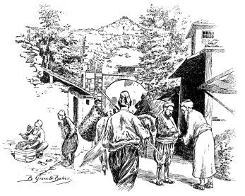 Third Military Gate.

In the gateway you may see signs of commercial enterprise.

From sunrise to sunset this place is full of the sounds and sights that
travellers in the East are wont to enjoy.