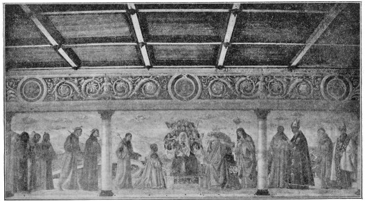 FRESCO BY DOMENICO MORONE IN THE LIBRARY OF S.
BERNARDINO