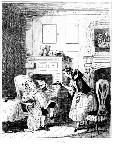 The Duchess of Kingston forcing her refractory Banker to
cash up.