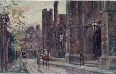 ENTRANCE GATEWAY, QUEENS’ COLLEGE

This old gateway forms the principal entrance to the College from
Queens’ Lane.