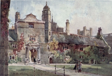 THE GATE OF VIRTUE, GONVILLE AND CAIUS COLLEGE

This picture represents the Court built by Caius, who refounded the
College. The Gate of Humility faces the spectator. This is the west
side, and over the gate are the words Io CAIVS POSVIT SAPIENTIAE 1567.
These words are taken from the inscription on the foundation stone.