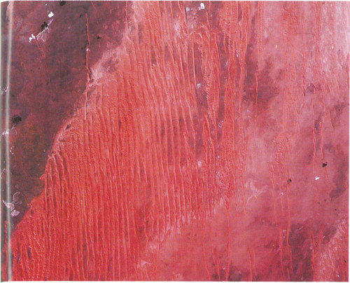 The Sahara of Africa is the world&rsquo;s largest desert. It contains complex linear dunes that are separated by almost 6 kilometers (Skylab photograph).