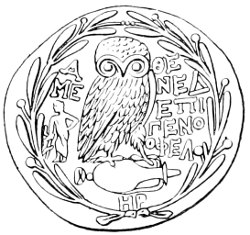 Fig. 18.&mdash;Coin of Athens, third century B.C.