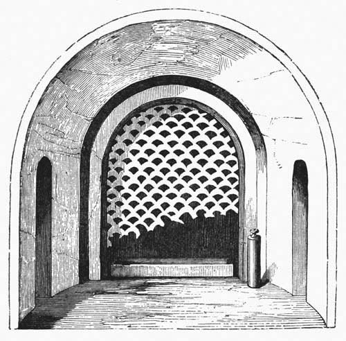 Illustration: Fig. 8.&mdash;Arcosolium with Perforated Slab.