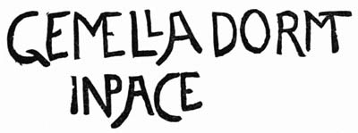 Illustration: Fig. 122.&mdash;Gemella sleeps in peace.