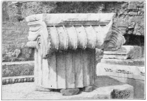 CORNER CAPITAL, IONIC STYLE, FOUND ON ACROPOLIS, ATHENS.