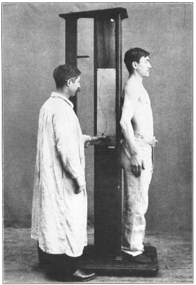 Photo, A. N. Mirzaoff


THE CURVE OF THE SPINE MEASURED AND DRAWN FOR STUDY OF AN ATHLETE’S
POSSIBILITIES