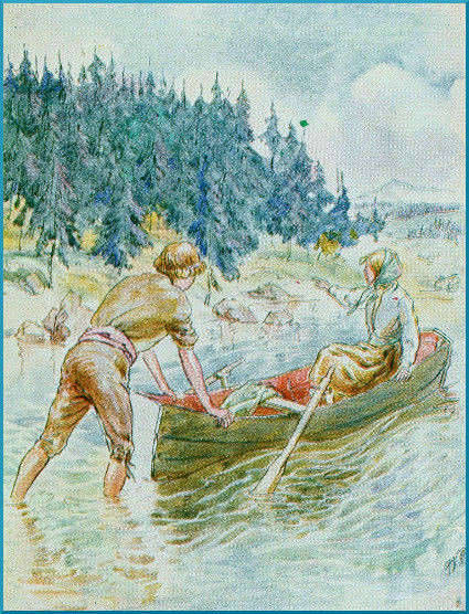 ... and he rowed across the rivers and
lakes