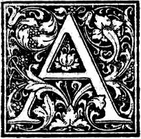 Dropped-capital Illustrated &ldquo;A&rdquo;