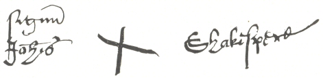 Facsimile of Mark-Signature of John Shakespeare, the
Poet&rsquo;s Father.  From a Deed of Conveyance, dated January
26, 1596