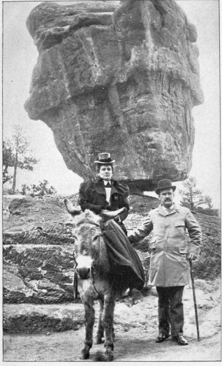 Image not available: BRIDE AND GROOM AT BALANCE ROCK, GARDEN OF THE GODS,
COLORADO.
