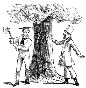 “ALBERT! SPARE THOSE TREES.”

Page 103.

