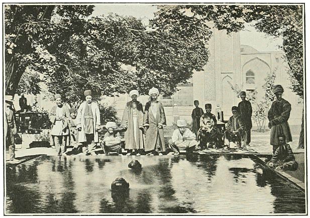 Fig. 44. Court with basin of G&ouml;k Jami, Erivan.