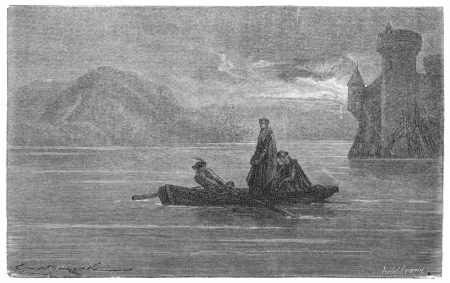 Image unavailable: Escape of Mary, Queen of Scots, from Loch Leven
Castle.