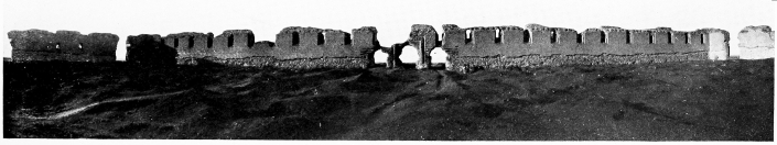Fig. 122.&mdash;SÂMARRÂ, RUINED MOSQUE, INTERIOR OF SOUTH
WALL.