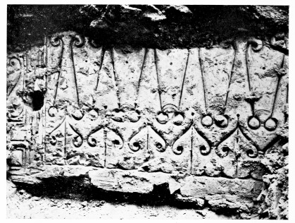 Fig. 156.&mdash;SÂMARRÂ, BEIT EL KHALÎFAH, STUCCO DECORATION.
