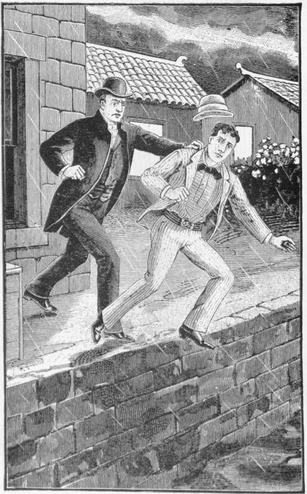 With a shrill cry trembling upon his lips, Nattie felt
himself falling through space