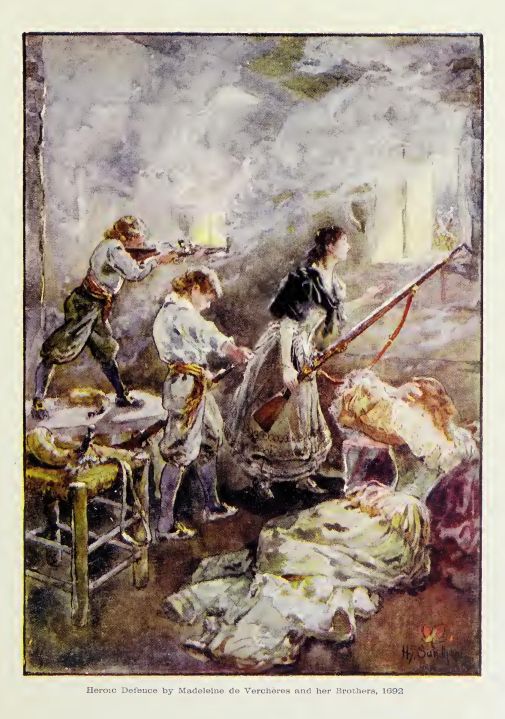 Heroic Defence by Madeleine de Verch�res and her Brothers, 1692