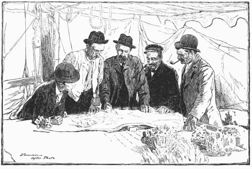 On board at St. Kilda. Retracing on the chart the
course of the Spray from Boston.