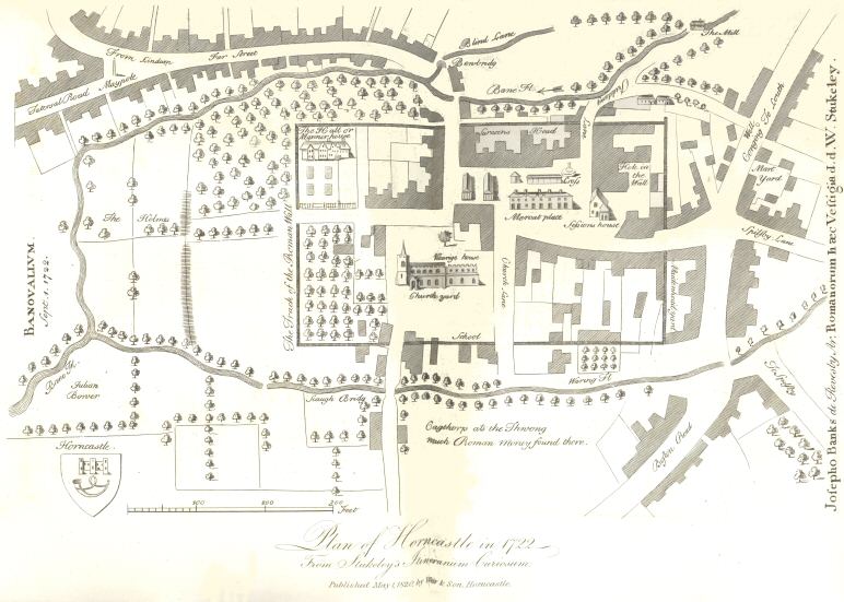 Plan of Horncastle in 1722, from &ldquo;Stukeley&rsquo;s
Itinerarium&rdquo;