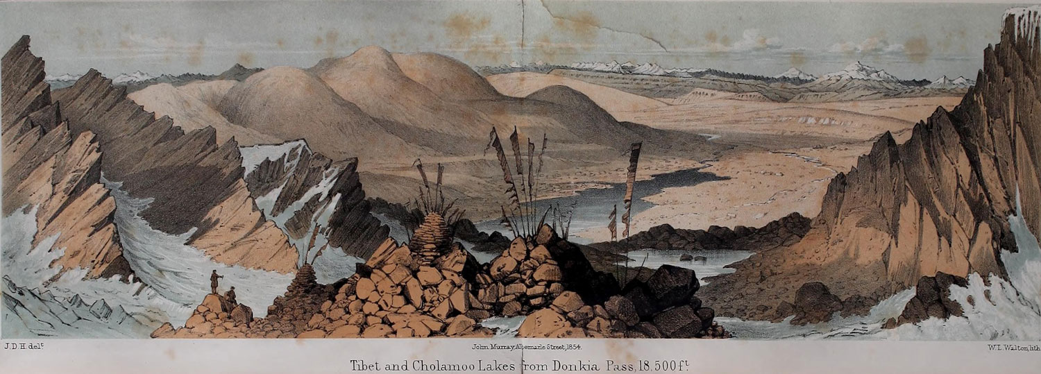 Tibet and Cholamoo
Lake from the summit of the Donkia Pass, looking north-west